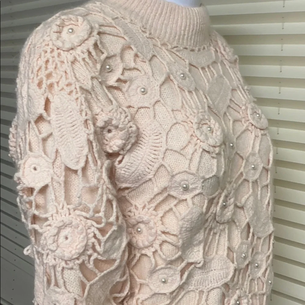 Gantos Vintage Silk Angora L-Wool Lt. Pink Sweater - Picture 9 of 12
